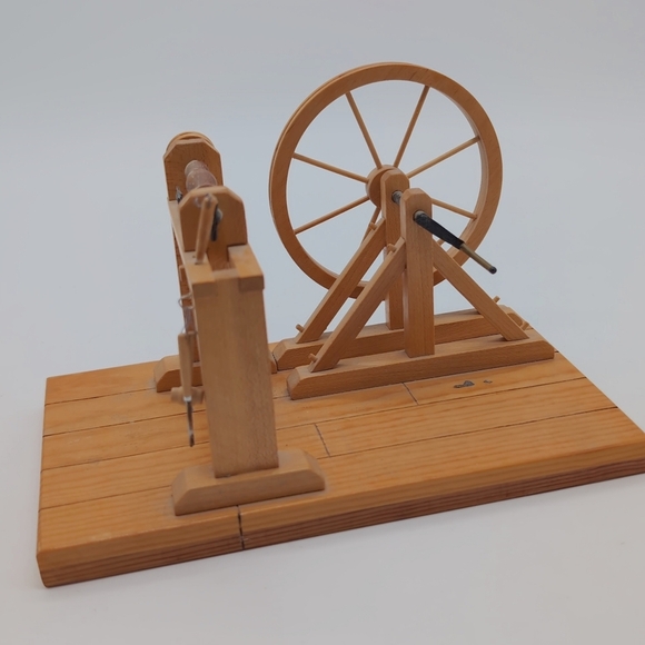 Rare Roy Peters Wooden Vintage Lathe / Tools Dollhouse Shop Furniture - Picture 3 of 9